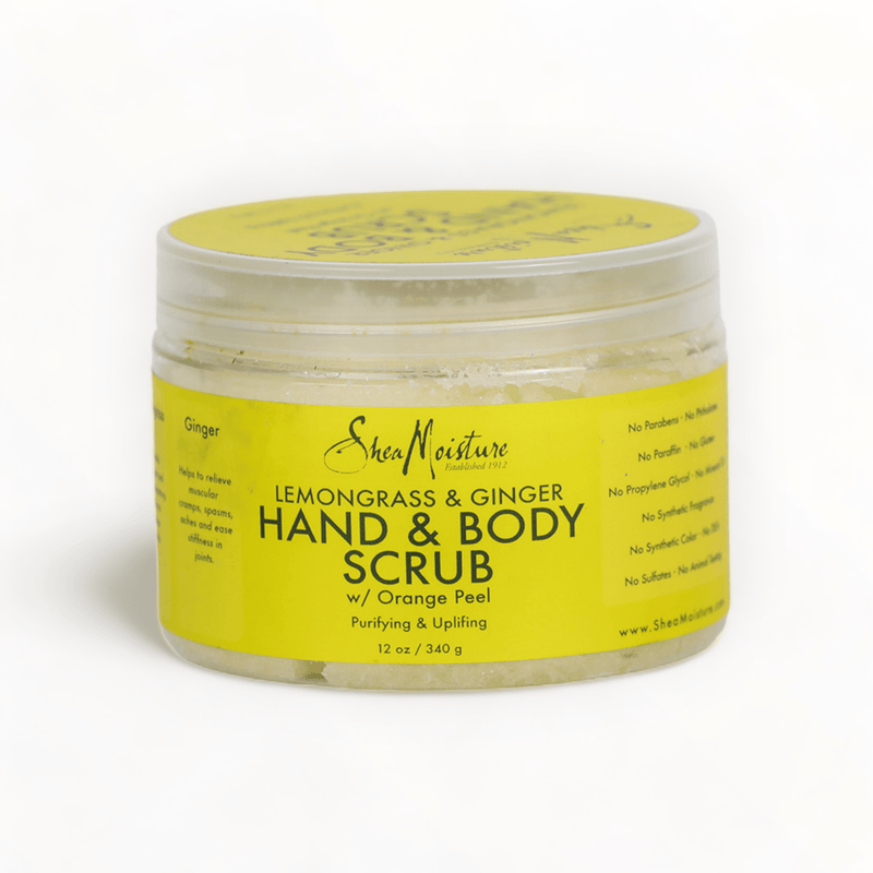 Shea Moisture Lemongrass & Ginger Hand & Body Scrub 12oz/240g-Just Right Beauty UK