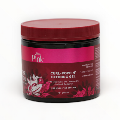 Luster's Pink Shea Butter Coconut Oil Curl-Poppin Defining Gel 16oz/454g-Just Right Beauty UK