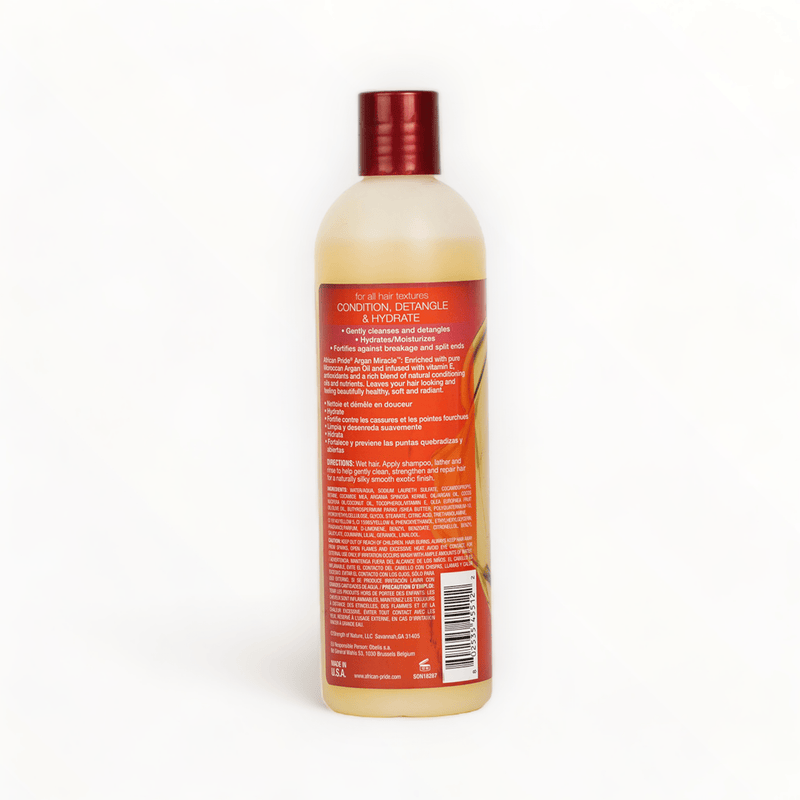 African Pride Argan Miracle Moisture & Shine Conditioning Shampoo 12oz/340ml-Just Right Beauty UK