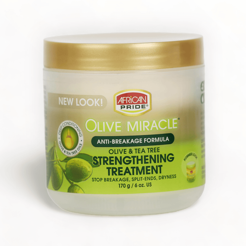 African Pride Olive Miracle Anti Breakage Strengthening Treatment Cream 6oz/170g-Just Right Beauty UK
