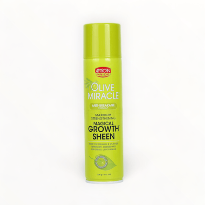 African Pride Olive Miracle Maximum Strengthening Growth Sheen 8oz/226g-Just Right Beauty UK