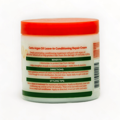 Cantu Argan Oil Leave-In Conditioning Repair Cream 16oz/453g-Just Right Beauty UK