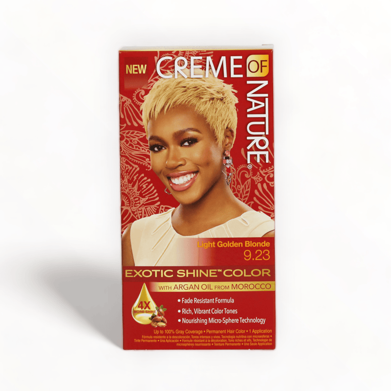 Creme of Nature Exotic Shine Color 9.23 Light Golden Blonde with Argan Oil from Morocco-Just Right Beauty UK
