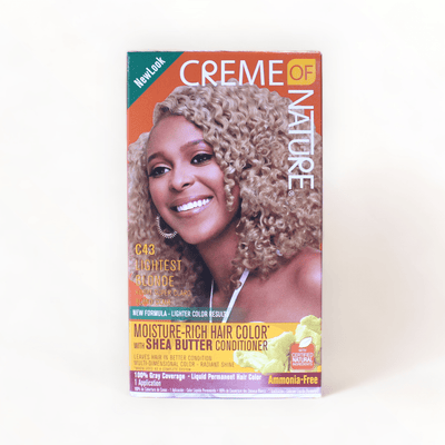 Creme Of Nature Moisture Rich Hair Colour C43 Lightest Blonde With Shea Butter Conditioner-Just Right Beauty UK