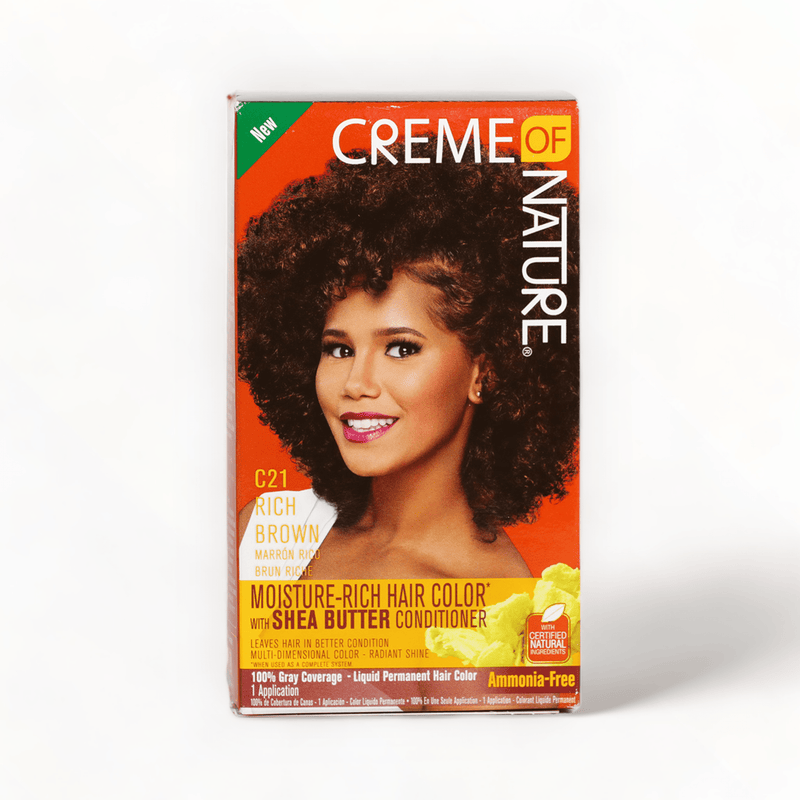 Creme Of Nature Moisture Rich Permanent Hair Colour Rich Brown Col. 21-Just Right Beauty UK