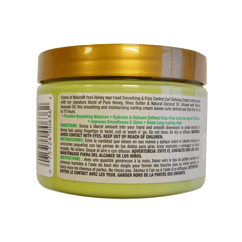 CremeOfNature Honey Hair Food Avocado Curl Defining Cream 11.5oz/326g-Just Right Beauty UK