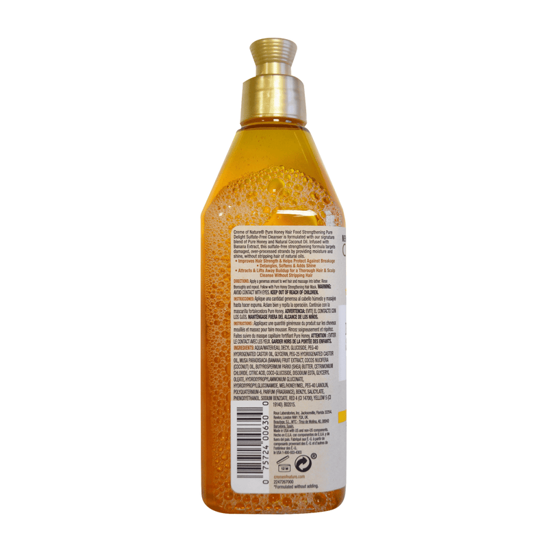 CremeOfNature Honey Hair Food Banana Pure Delight Sulfate-Free Cleanser 12oz/355ml-Just Right Beauty UK
