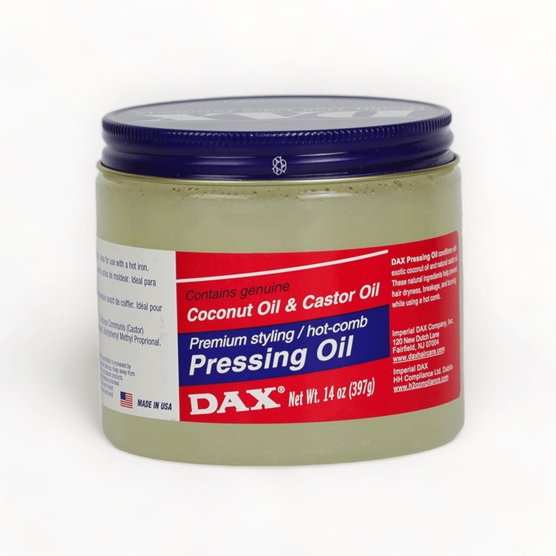 Dax Pressing Oil Coconut & Castor Oil Jar 14oz/400g-Just Right Beauty UK