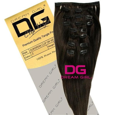Dream Girl Gold Clip In 18 inch Human Hair Extensions-Just Right Beauty UK