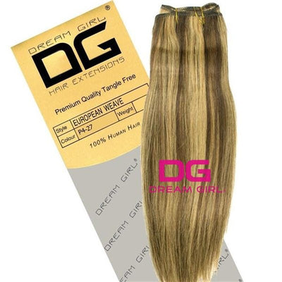 Dream Girl Gold Silky Straight 18 inch 100% Human Hair Extensions-Just Right Beauty UK