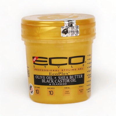 Eco Styler Gold Olive Shea Butter Black Castor And Flaxseed Gel 8oz/236ml-Just Right Beauty UK