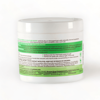 Palmers, Coconut Oil Formula with Vitamin E Moisture Boost Moisture Gro Hairdress 3.25oz/150g-Just Right Beauty UK